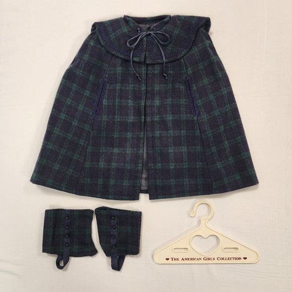 American Girl Samantha's Plaid Cape and Gaiters with Hanger - Picture 1 of 2